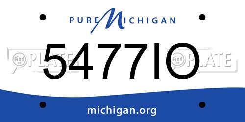 5477IO Michigan License Plate