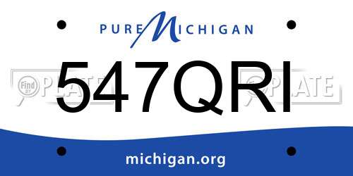 547QRI Michigan License Plate