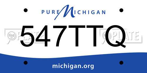 547TTQ Michigan License Plate