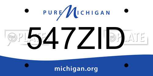 547ZID Michigan License Plate