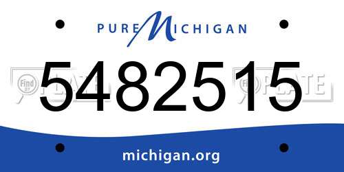 5482515 Michigan License Plate