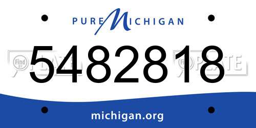 5482818 Michigan License Plate