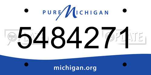 5484271 Michigan License Plate