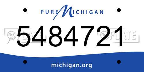 5484721 Michigan License Plate