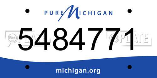 5484771 Michigan License Plate