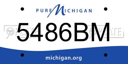 5486BM Michigan License Plate