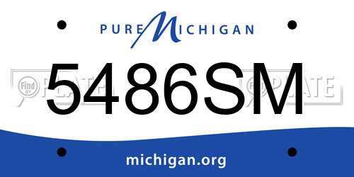 5486SM Michigan License Plate
