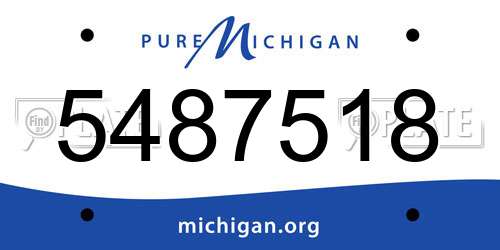 5487518 Michigan License Plate