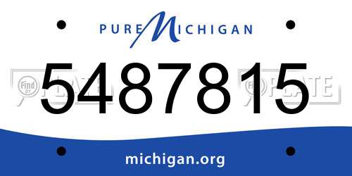 5487815 Michigan License Plate