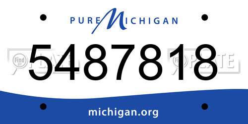 5487818 Michigan License Plate