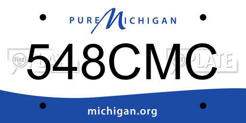 548CMC Michigan License Plate