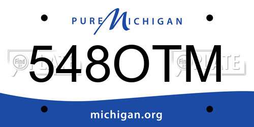 548OTM Michigan License Plate