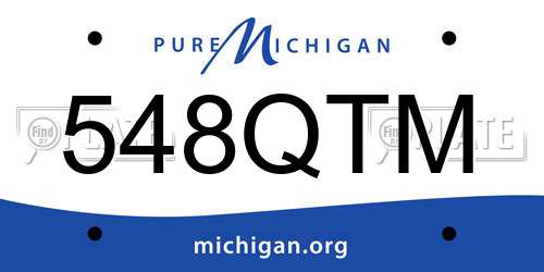 548QTM Michigan License Plate
