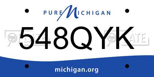 548QYK Michigan License Plate