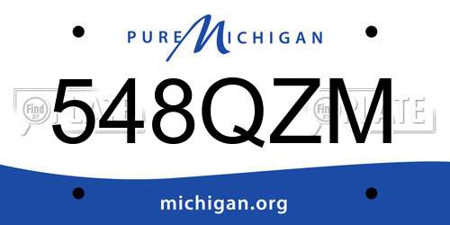 548QZM Michigan License Plate