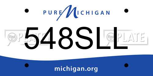 548SLL Michigan License Plate