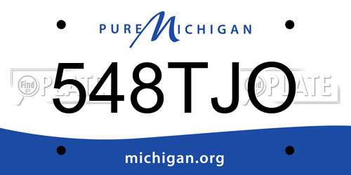 548TJO Michigan License Plate