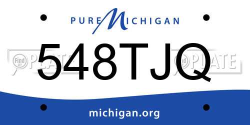 548TJQ Michigan License Plate