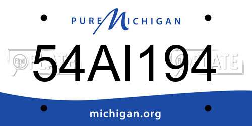 54AI194 Michigan License Plate