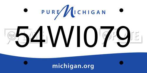 54WI079 Michigan License Plate