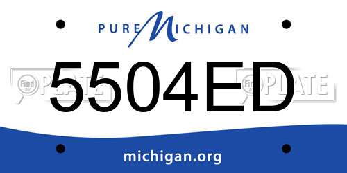 5504ED Michigan License Plate