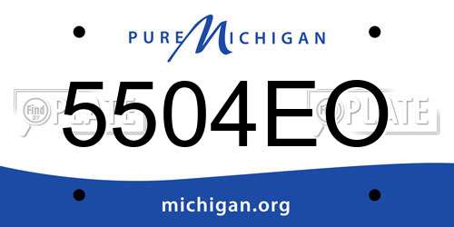 5504EO Michigan License Plate