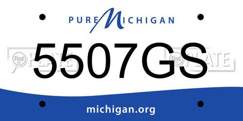 5507GS Michigan License Plate