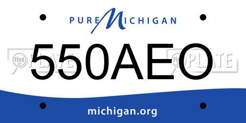 550AEO Michigan License Plate