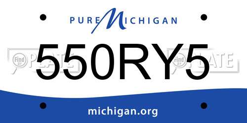 550RY5 Michigan License Plate
