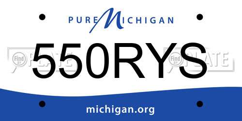 550RYS Michigan License Plate