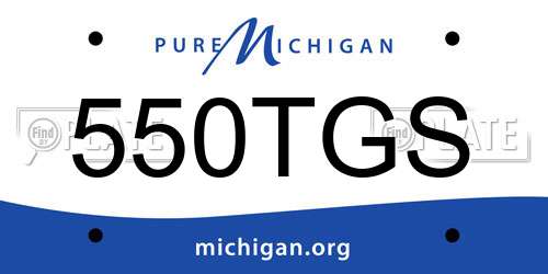 550TGS Michigan License Plate