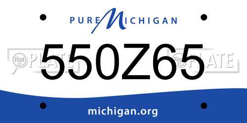 550Z65 Michigan License Plate