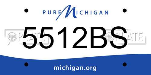 5512BS Michigan License Plate
