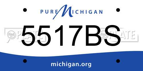 5517BS Michigan License Plate