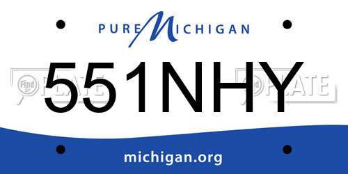 551NHY Michigan License Plate