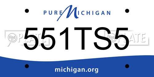 551TS5 Michigan License Plate