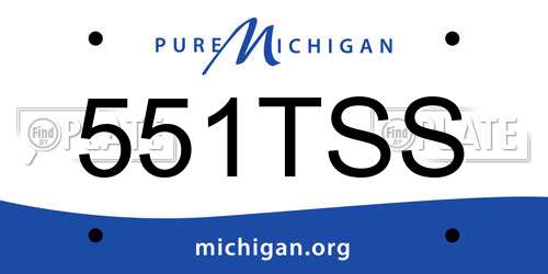 551TSS Michigan License Plate