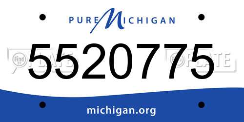 5520775 Michigan License Plate
