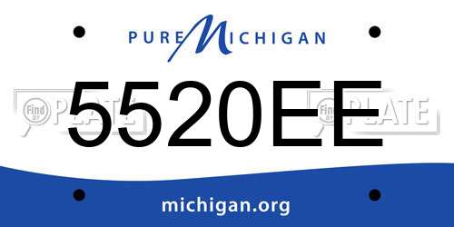 5520EE Michigan License Plate