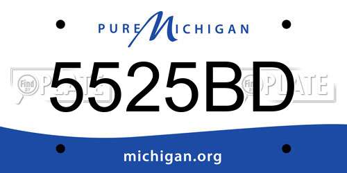 5525BD Michigan License Plate