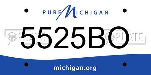 5525BO Michigan License Plate