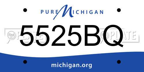 5525BQ Michigan License Plate