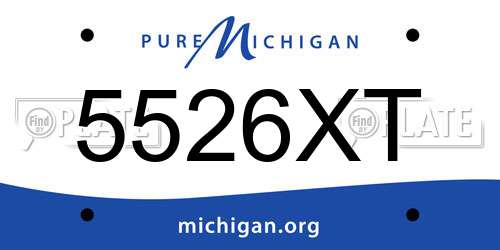5526XT Michigan License Plate