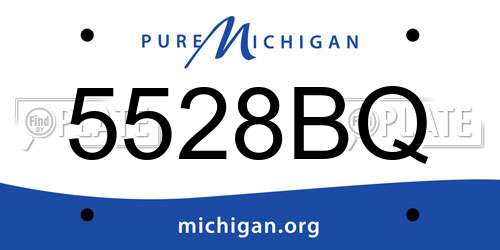 5528BQ Michigan License Plate