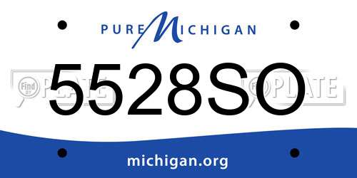 5528SO Michigan License Plate
