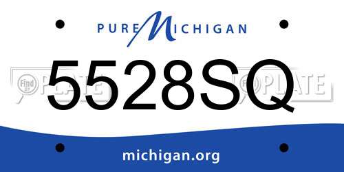 5528SQ Michigan License Plate