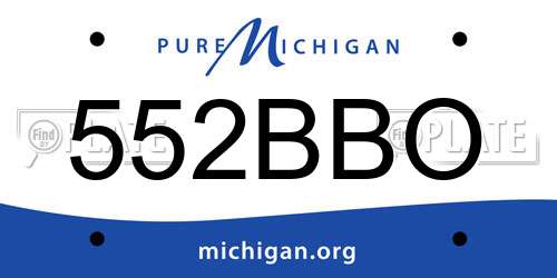 552BBO Michigan License Plate