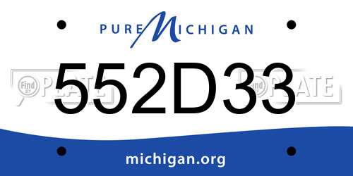 552D33 Michigan License Plate