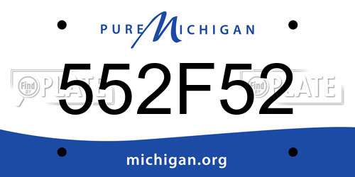 552F52 Michigan License Plate