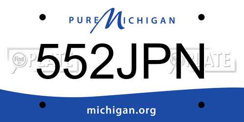 552JPN Michigan License Plate